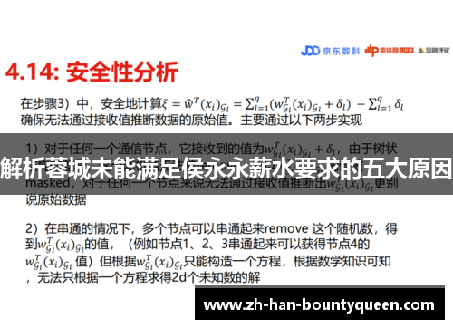 解析蓉城未能满足侯永永薪水要求的五大原因